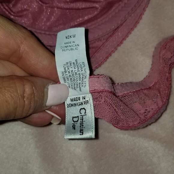 Vintage Christian Dior Bralette 34B second skin pink - Picture 7 of 12
